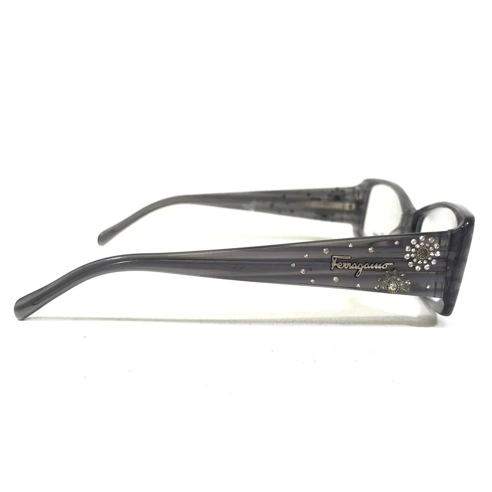 Salvatore Ferragamo Eyeglasses Frames 2639-B 478 Clear Gray Crystals 52-15-135